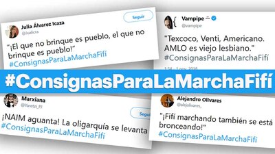 Tuiteros lanzaron sus propuestas de consigna para la marcha del 11 de noviembre