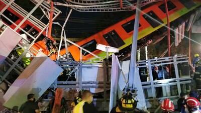 La noche de este lunes se desplomó un puente de la Línea 12 del Metro de la Ciudad de México en la interestación Olivos