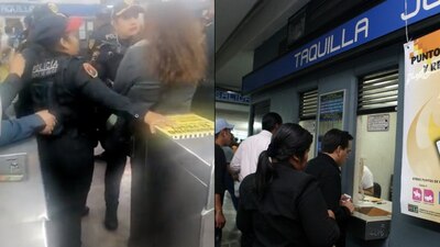 La mujer fue llevada ante la autoridad competente por la policía bancaria en la estación Hidalgo, de la L2