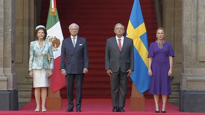 AMLO recibió a los reyes Carlos XVI Gustavo y Silvia de Suecia