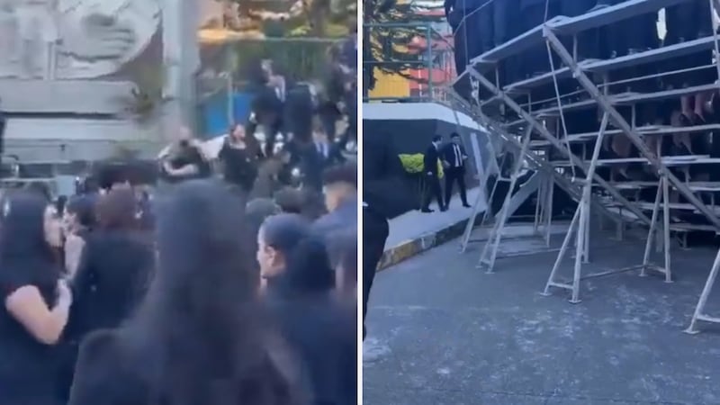 VIDEO: Gradas colapsan durante foto de graduación en Veracruz; hay 18 lesionados