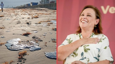 La gobernadora Rocío Nahle García indicó que las denuncias de falta de atención al derrame es parte de un intento de “golpeteo político” en su contra