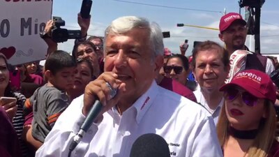 AMLO se encuentra realizando actos de campaña por el noreste del país