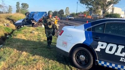 El accidente ocurrió frente a las instalaciones de la empresa harinera Los Pirineos