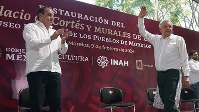 El Presidente acudió a Morelos para un informe de restauraciones culturales