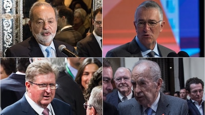 Carlos Slim, Germán Larrea, Ricardo Salinas y Alberto Baillères