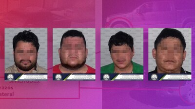 Los cuatro hombres fueron aprehendidos la noche del lunes