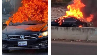 Los hombres armados se bajaron del auto, rociaron con combustible y le prendieron fuego.