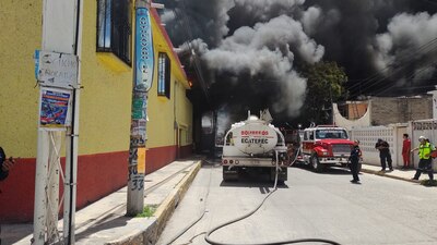 La bodega se ubica sobre la avenida Progreso y Las Torres, en el pueblo de Santa María Chiconautla