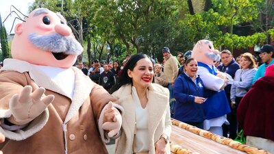 La Rosca de Reyes de la Cuauhtémoc midió 4.5 kilómetros