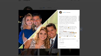 Como cada año, el presidente Enrique Peña Nieto felicitó a su esposa Angélica Rivera por su cumpleaños