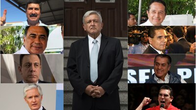 AMLO deberá tratar con varios gobernadores que no son de su partido