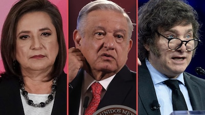 La aspirante presidencial abordó la polémica entre AMLO y Milei