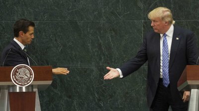 El 31 de agosto, cuando Trump era candidato, sostuvieron una reunión en México