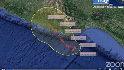 Impactará este 2 de octubre en la noche, en las costas de Playa Ángel, Oaxaca