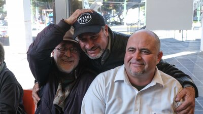 Julián LeBarón junto a Javier Sicilia. Ambos han sido víctimas del crimen organizado