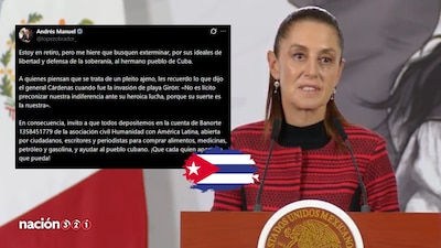 Sheinbaum donó 20 mil pesos a Cuba