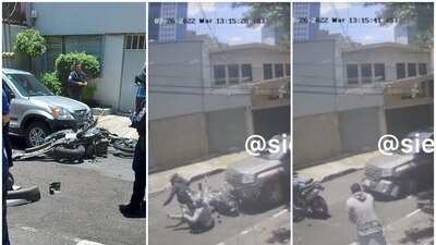 Los asaltantes disparan contra la camioneta; sin embargo, el conductor acelera y embiste