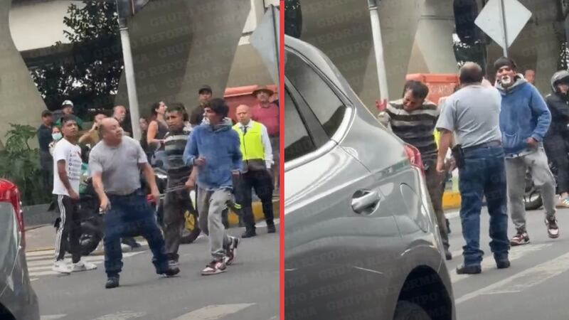 Conflicto vial termina en golpes: hombre somete con una llave a conductora en Avenida Universidad