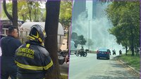 Fuga de pipa de gas en Circuito Interior moviliza cuerpos de emergencia en la Cuauhtémoc