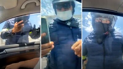 El conductor denunció a los agentes y grabó los hechos