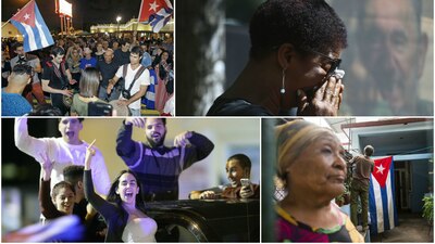 Mientras que algunos festejaron la muerte de Castro, otros más lloraron al comandante