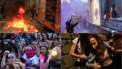 Las chicas salieron a las calles para exigir un alto a la violencia contra ellas