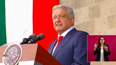 El presidente dio su discurso en el Desfile Militar