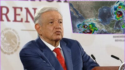 El mandatario mexicano actualiza la cifra de muertos por huracanes en el país