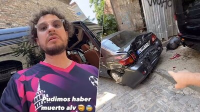 "Pudimos haber muerto", explicó el empresario e influencer en redes sociales, afortunadamente nadie salió herido