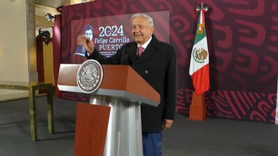 Este es de los últimos discursos del aún mandatario mexicano en Palacio Nacional
