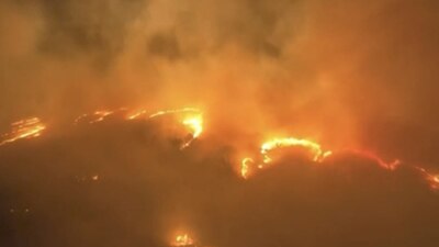 Con drones se ha captado la magnitud del fuego