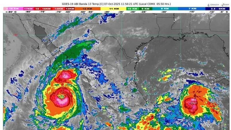 ‘Priscilla’ se intensifica a Huracán Categoría 2
