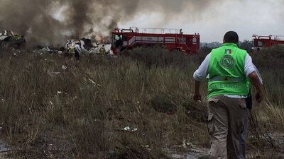 El avión de Aeroméxico se desplomó poco después de despegar en Durango