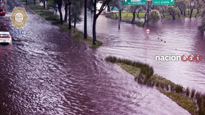 Debido a una serie de fuertes lluvias, el Tren Ligero dejó de avanzar