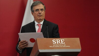 El canciller llamó al voto durante un acto de campaña en Hidalgo