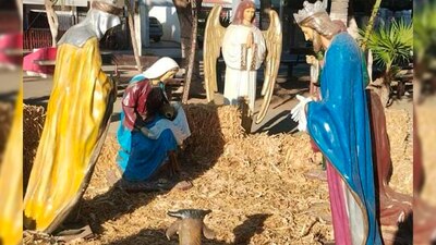 La mañana de este miércoles, la pieza no estaba en el nacimiento