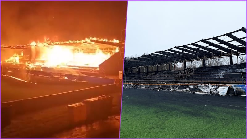 Aficionados menores de edad incendian estadio de futbol tras descender de liga