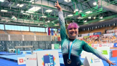 Realizó la mejor ejecución en la prueba de salto y se consagró con la medalla de oro