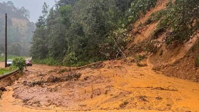 Hubo un deslizamiento de tierra y dos personas quedaron sepultadas