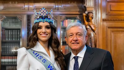 López Obrador se reunió con Vanessa Ponce, quien ganó en el mes de diciembre el certamen en China