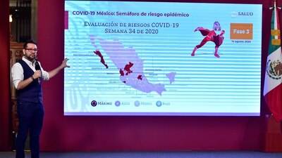 25 estados, entre ellos la CDMX están en semáforo naranja, 6 en rojo y solamente Campeche en amarillo