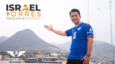 El candidato de MC a la alcaldía de Ecatepec, promete estadio para el Cruz Azul en ese municipio si gana.