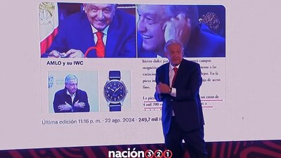 Exhibió a una revista que publicó que el reloj que utiliza es hecho en suiza y vale 4 mil 700 euros