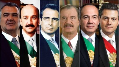 Los seis presidentes que ha tenido México desde 1982
