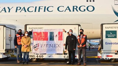 El embarque de Sinovac es e un millón de dosis