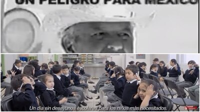 El spot de 2006 (arriba) y el de 2018 en el que advierten a los mexicanos que no votar por la opisición pone en riesgo al país