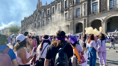 Las manifestantes pedían un alto a la violencia de género