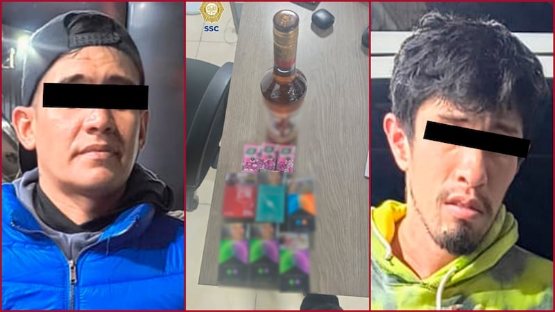 Roban cigarros y bebidas alcohólicas de una tienda en Venustiano Carranza y los detienen