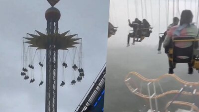 En las imágenes se aprecian los momentos de terror que vivieron una veintena de pasajeros del 'Supergirl Sky Flight'